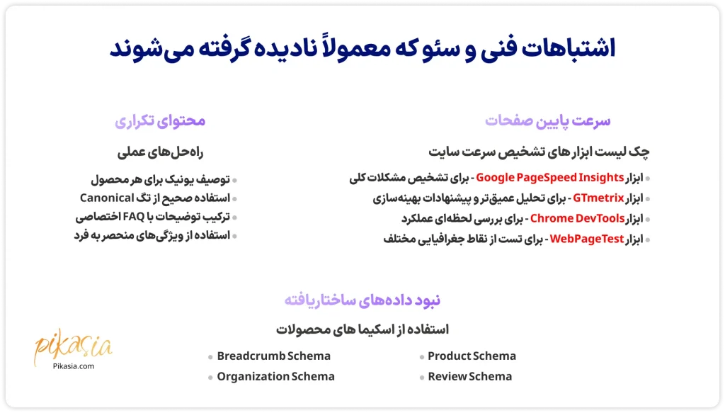 اشتباهات فنی و سئو که معمولا نادیده گرفته می شوند.