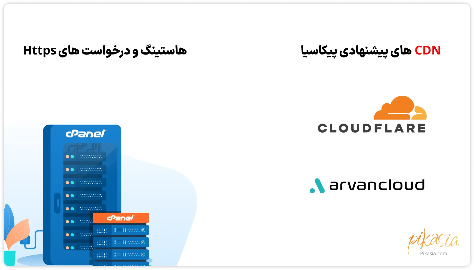 CDNهای پیشنهادی و هاستینگ و درخواست های http